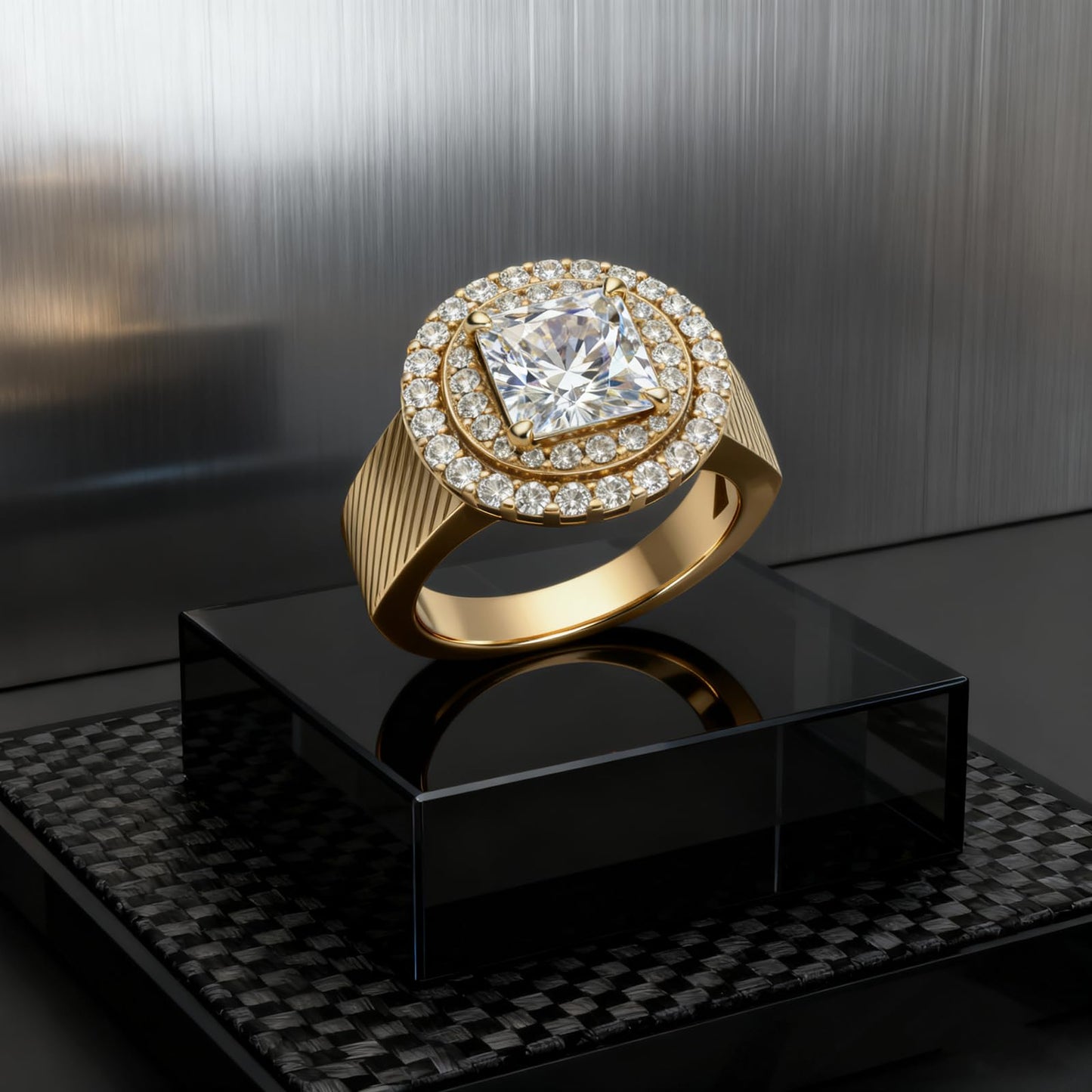 Personalized Princess Cut Moissanite Engagement Ring for Women – 10K/14K/18K Gold Custom Promise, Wedding & Anniversary Ring with Luxury Gift Box