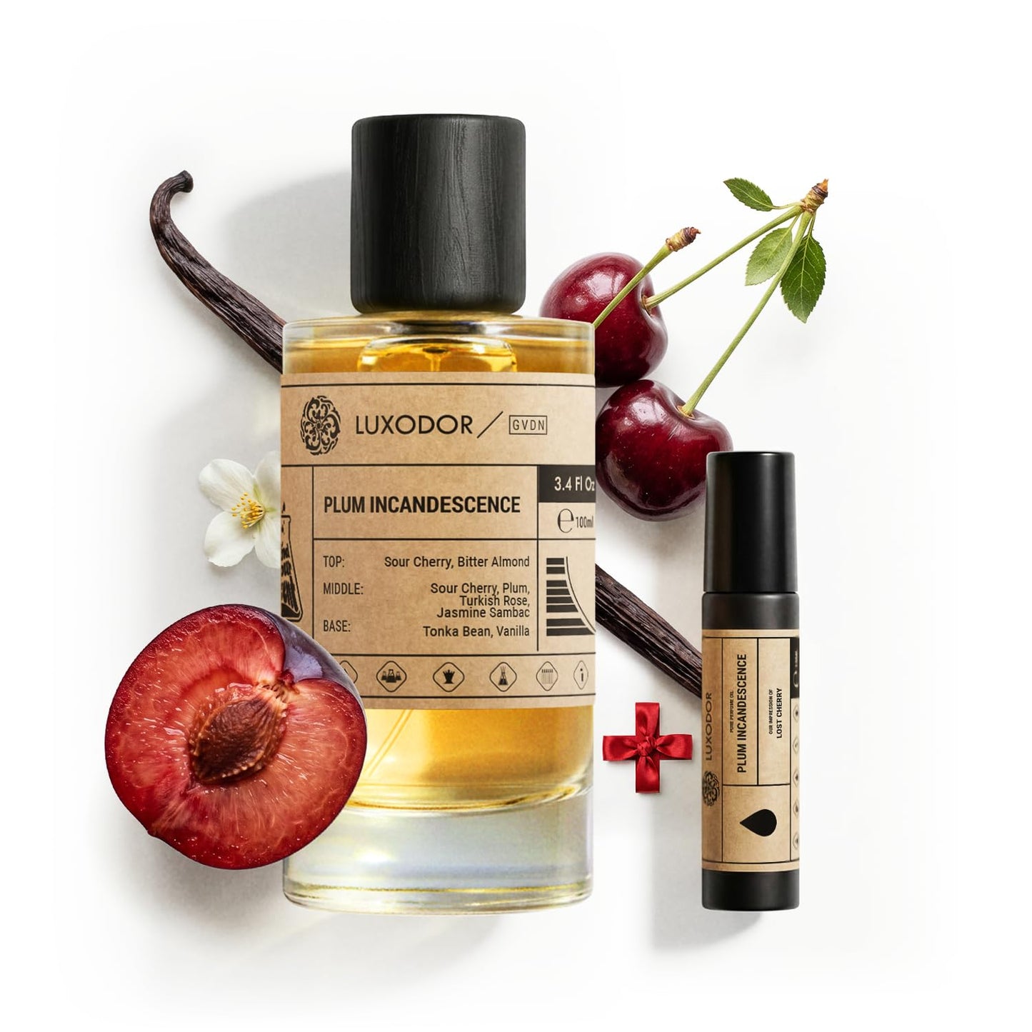 Inspired by Y S.L's B.lack O.pium 3.4 fl. oz (100ml) Damascus Poemy with Pheromone Roll-On Oil 10 ml | Women’s Dupes Fragrances | Long Lasting Perfume Vanilla for Women | Womens Perfume