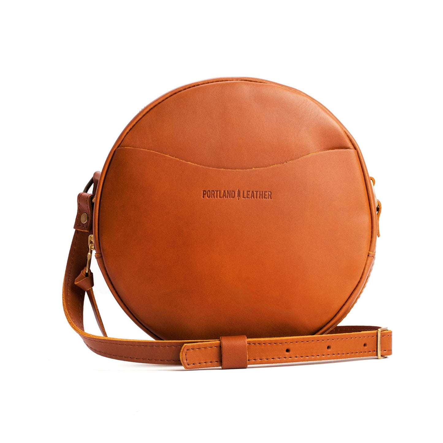 Portland Leather Goods Circle Crossbody Bag for Women – Handmade from the Finest Full-Grain Hides