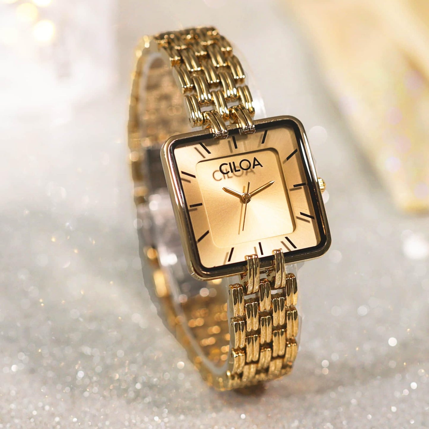 Women's Leather Strap Watch Dainty Elegant Gold Watches for Women Classic Casual Fashion Square Ladies Watch Gifts Present for Her