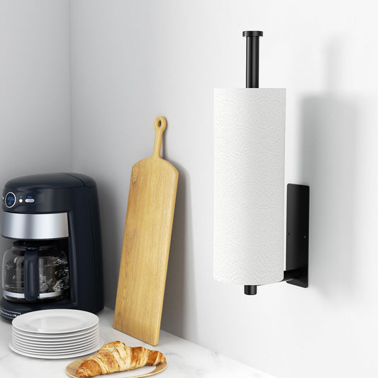 Paper Towel Holder - Self-Adhesive or Drilling, Wall Mounted Paper Towel Rack for Kitchen