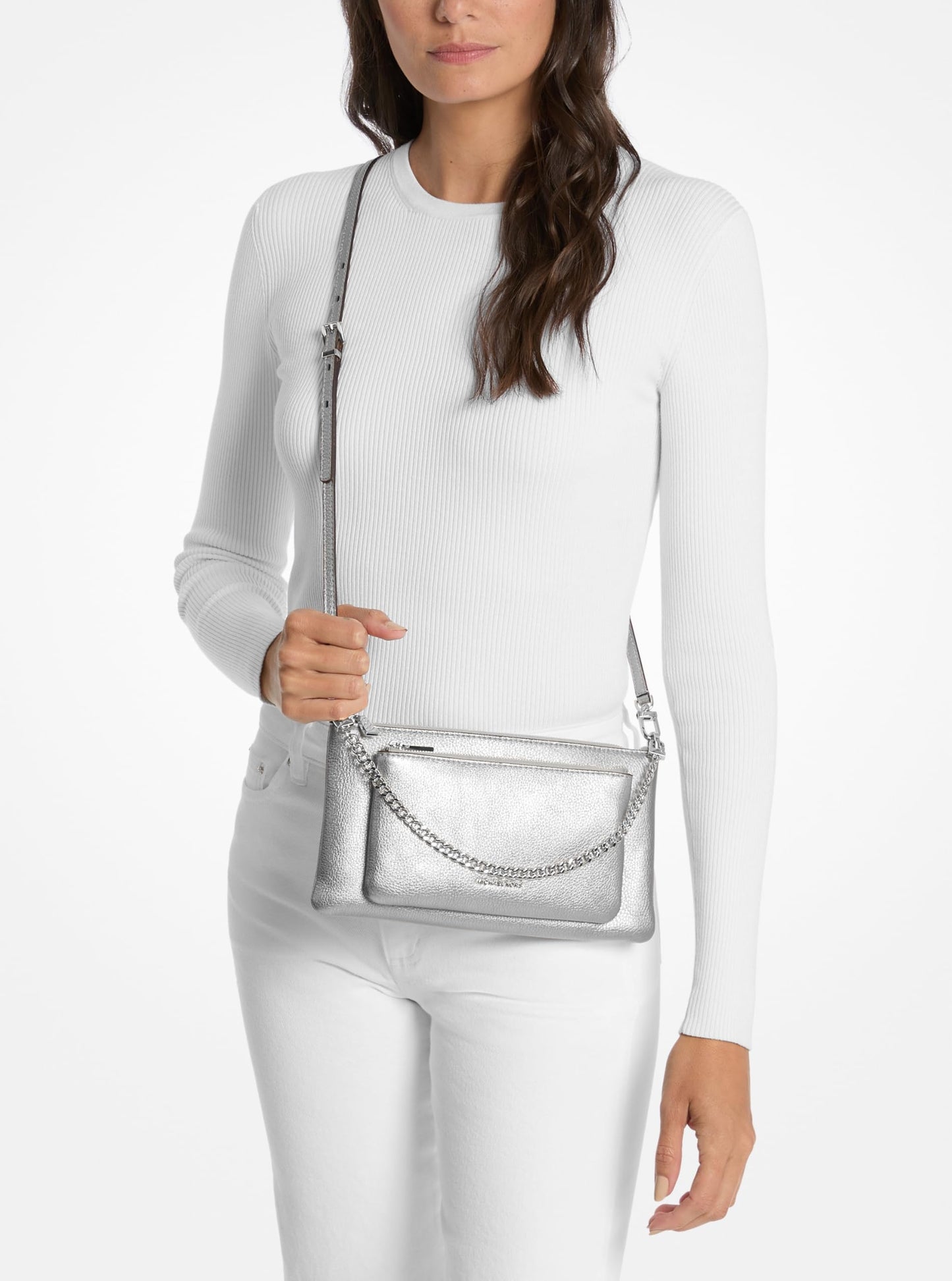 Michael Kors Jet Set Medium Pocket Convertible Crossbody Bag