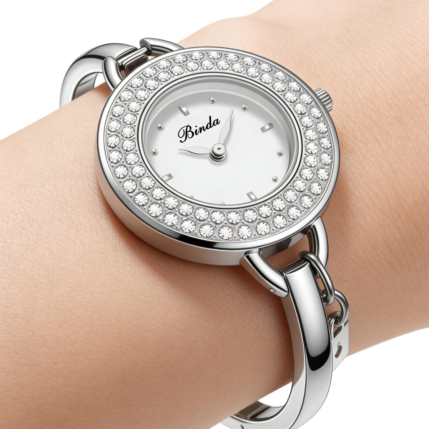 Binda Women's Quartz Watch – Stainless Steel Bracelet, Round Elegant Dial, Suitable for Daily and Formal Wear, Gift Box Included