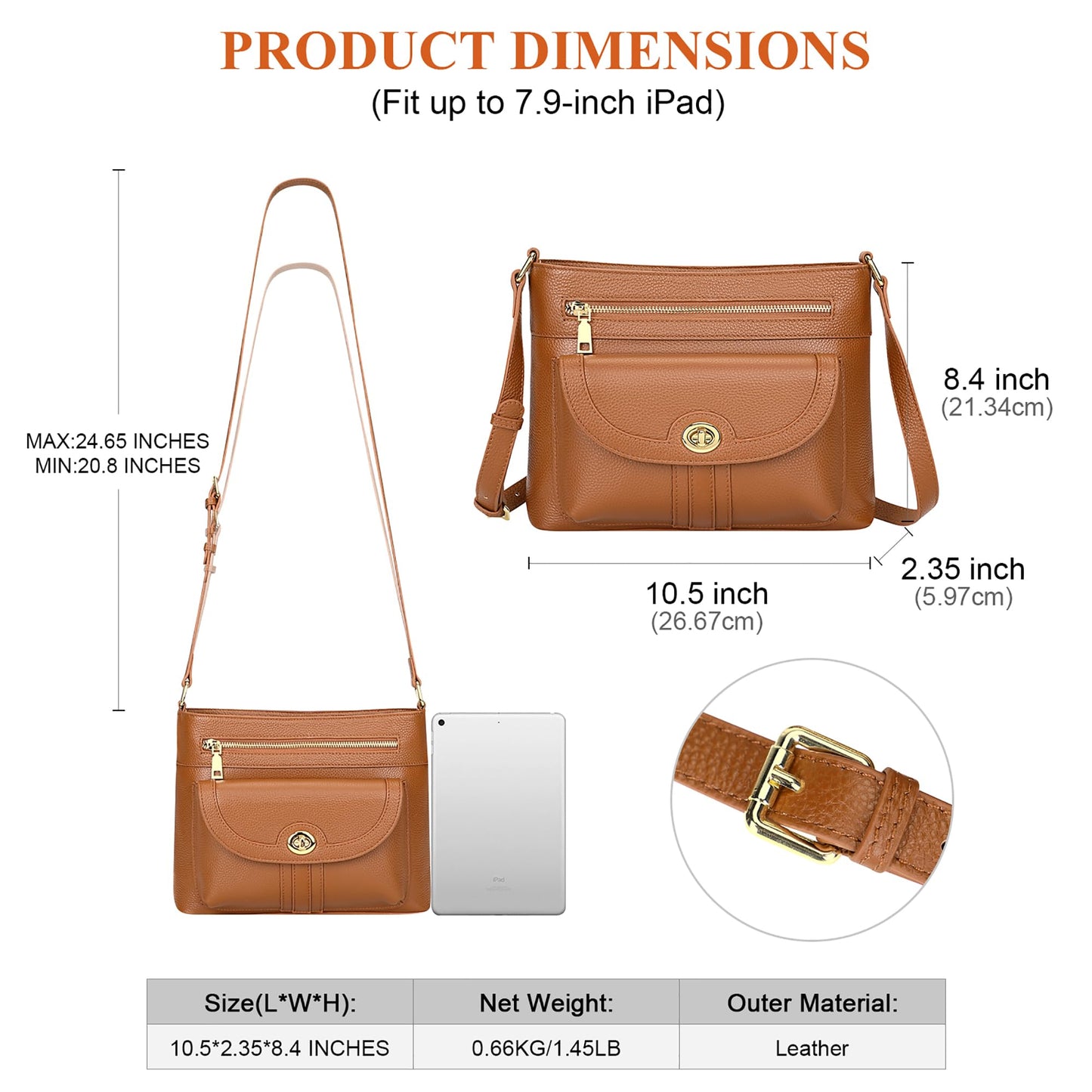 Over Earth Genuine Leather Crossbody Bags for Women Trendy Purses and Ladies Shoulder Handbags