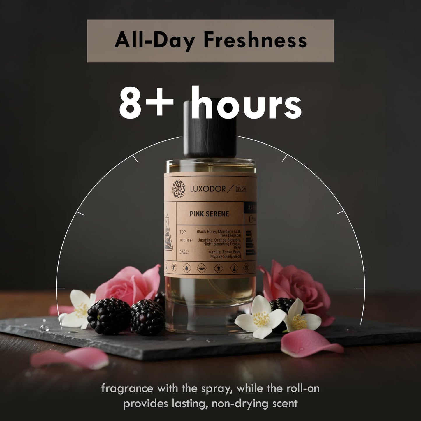Inspired by Y S.L's B.lack O.pium 3.4 fl. oz (100ml) Damascus Poemy with Pheromone Roll-On Oil 10 ml | Women’s Dupes Fragrances | Long Lasting Perfume Vanilla for Women | Womens Perfume