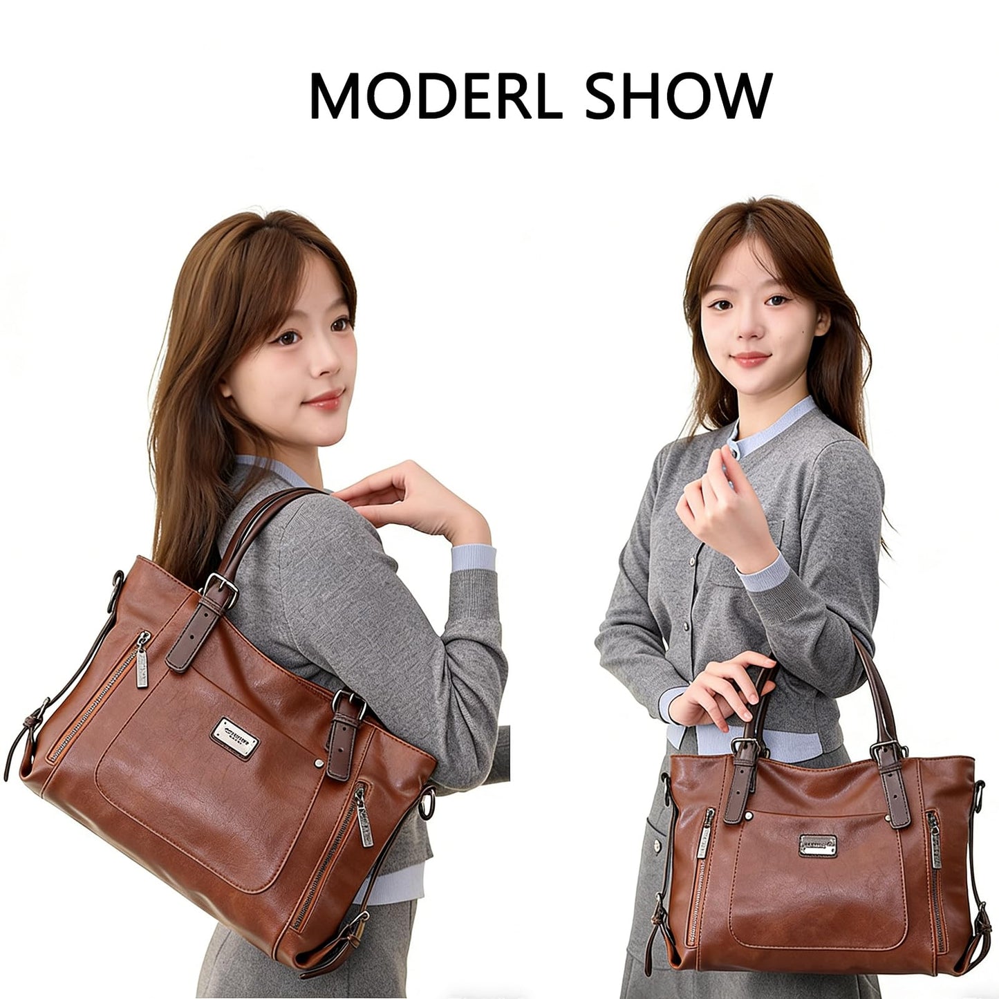 Handbags and Purses for women Vegan Leather Tote Bag for Women Satchel Shoulder Bags Travel Purse with Compartments