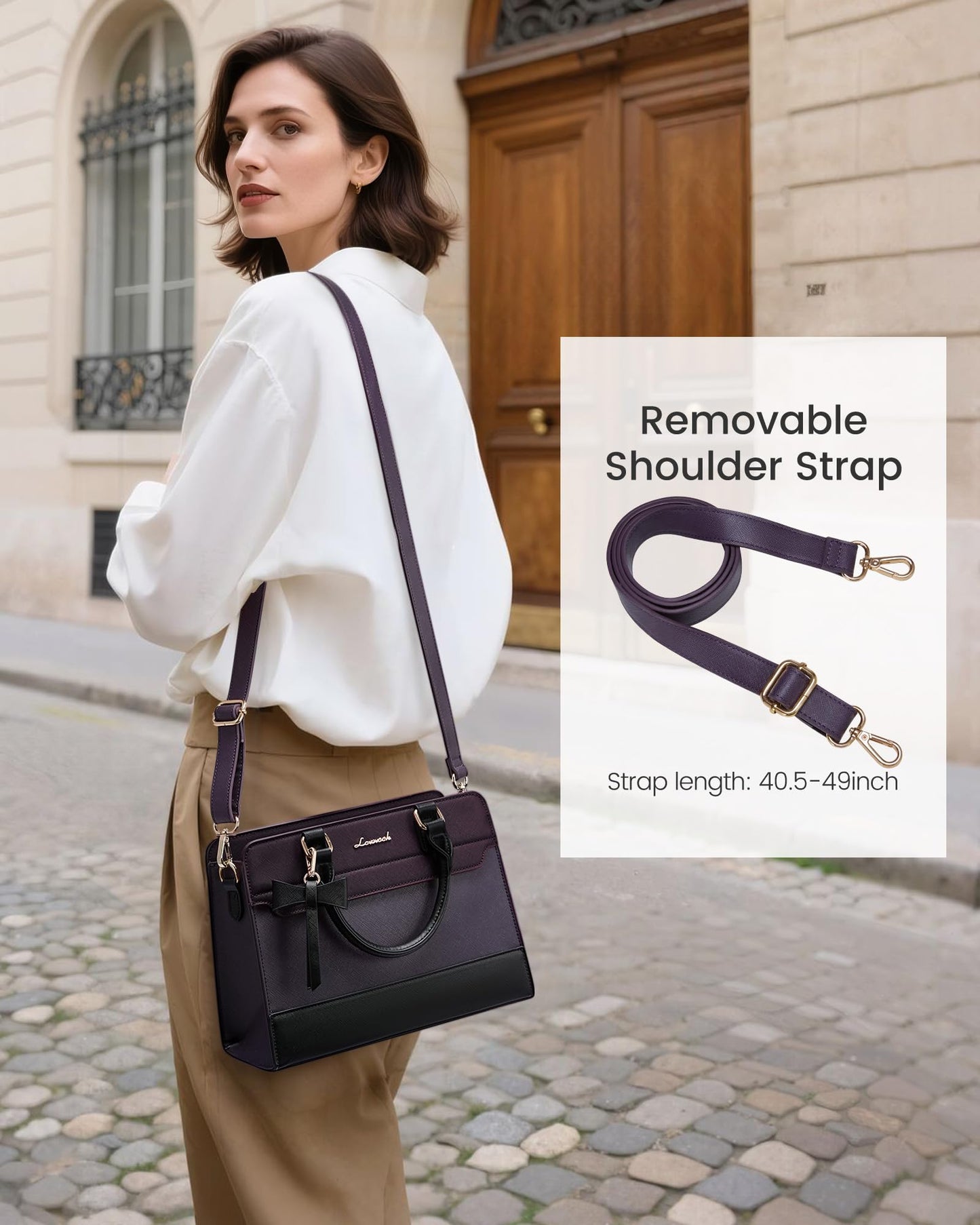 LOVEVOOK Purses for Women,Leather Tote Purse and Handbags,Satchel Shoulder Crossbody Top Handle Bags with Zipper
