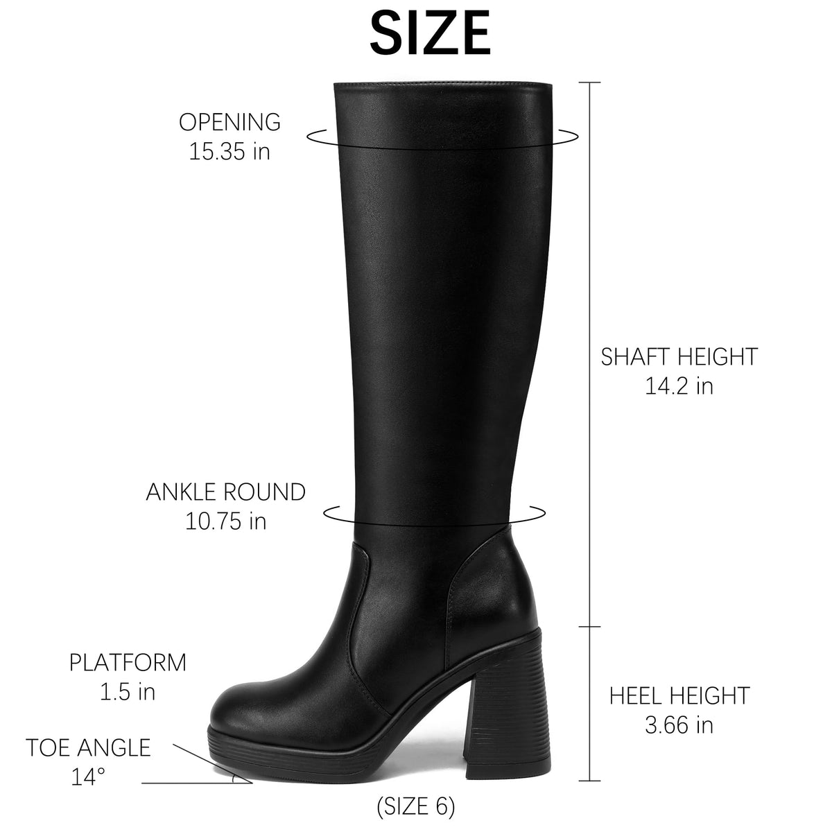 Glamnest Platform Knee High Boots for Women Chunky Heel square Toe Leather Long Boots Side Zipper Tall Boots White Boots 11Glamnest Platform Knee High Boots for Women Chunky Heel square Toe Leather Lo…open box.