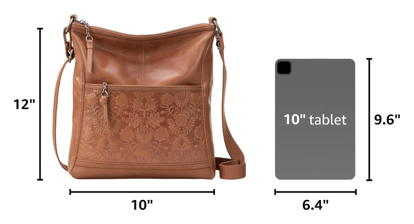 The Sak iris Leather Crossbody Purse - Women's Handbag for Everyday & Travel - Cross Body Bag With Zipper Closure