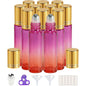 PrettyCare 4 Pack Amber Glass Oil Roller Bottles for Essential Oils 10ml, Roll On Bottles with Stainless Steel Roller Ball Leak-Proof Perfume Travel Refillable Bottle Empty, Beauty & Personal Care