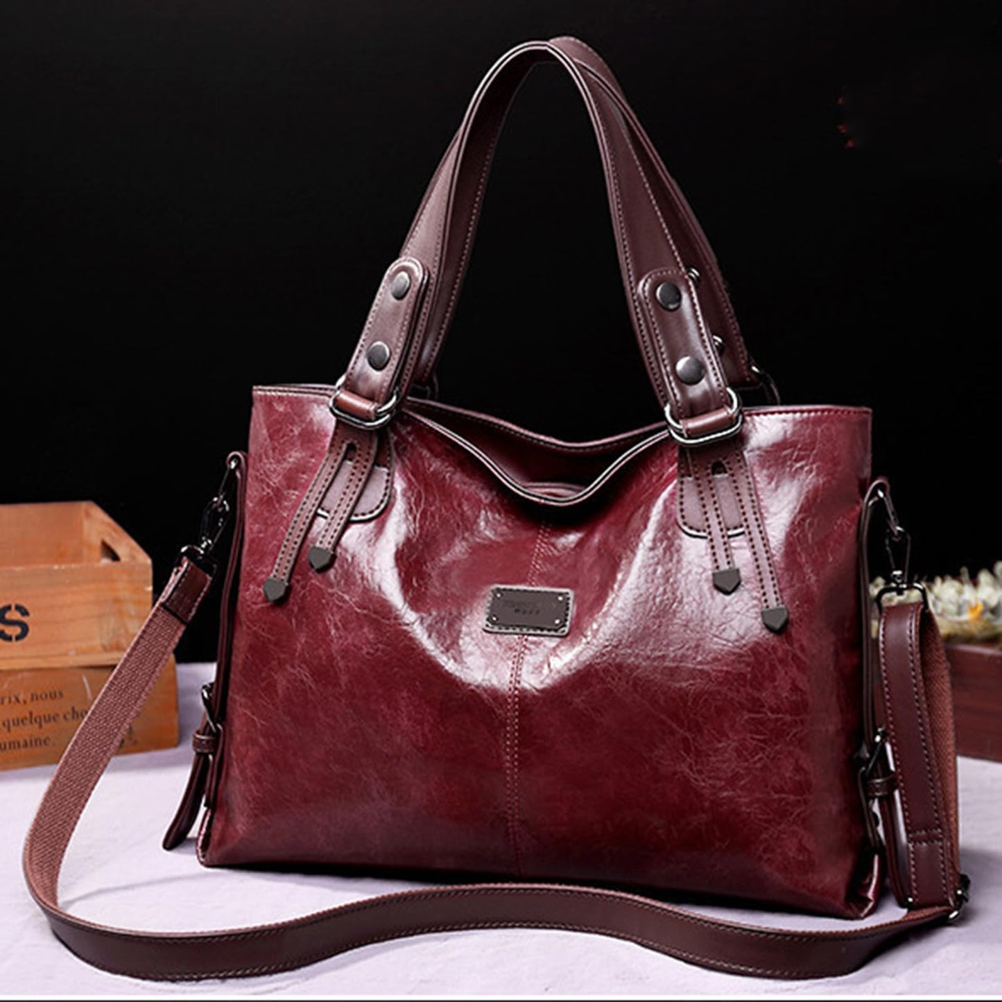 Handbags and Purses for women Vegan Leather Tote Bag for Women Satchel Shoulder Bags Travel Purse with Compartments