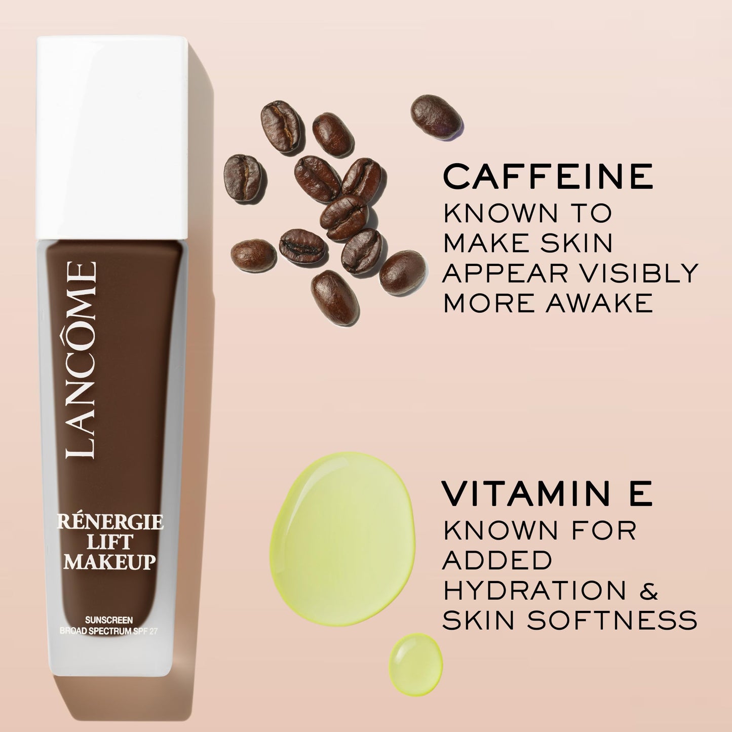 Lancôme Renergie Lift Makeup Foundation - Lightweight & Hydrating Formula, Medium-Full Coverage, SPF 27, Anti-Aging, Lifting & Firming, Up to 12H Wear