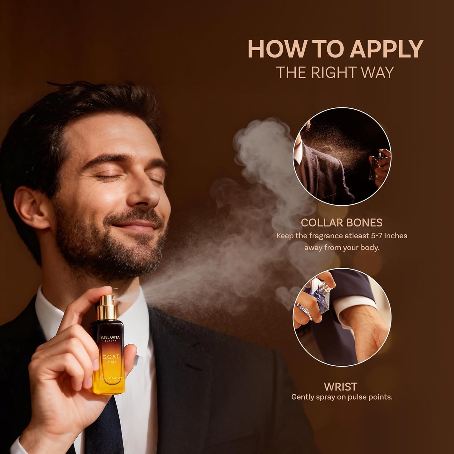 BellaVita Luxury Men's Perfume Gift Set with CEO Man, G.O.A.T., KLUB & OUD | 4 x 20ml (80ml) | Long Lasting Perfume for Men | Citrus, Woody, Patchouli & Caramel Notes | Gift for Father's Day