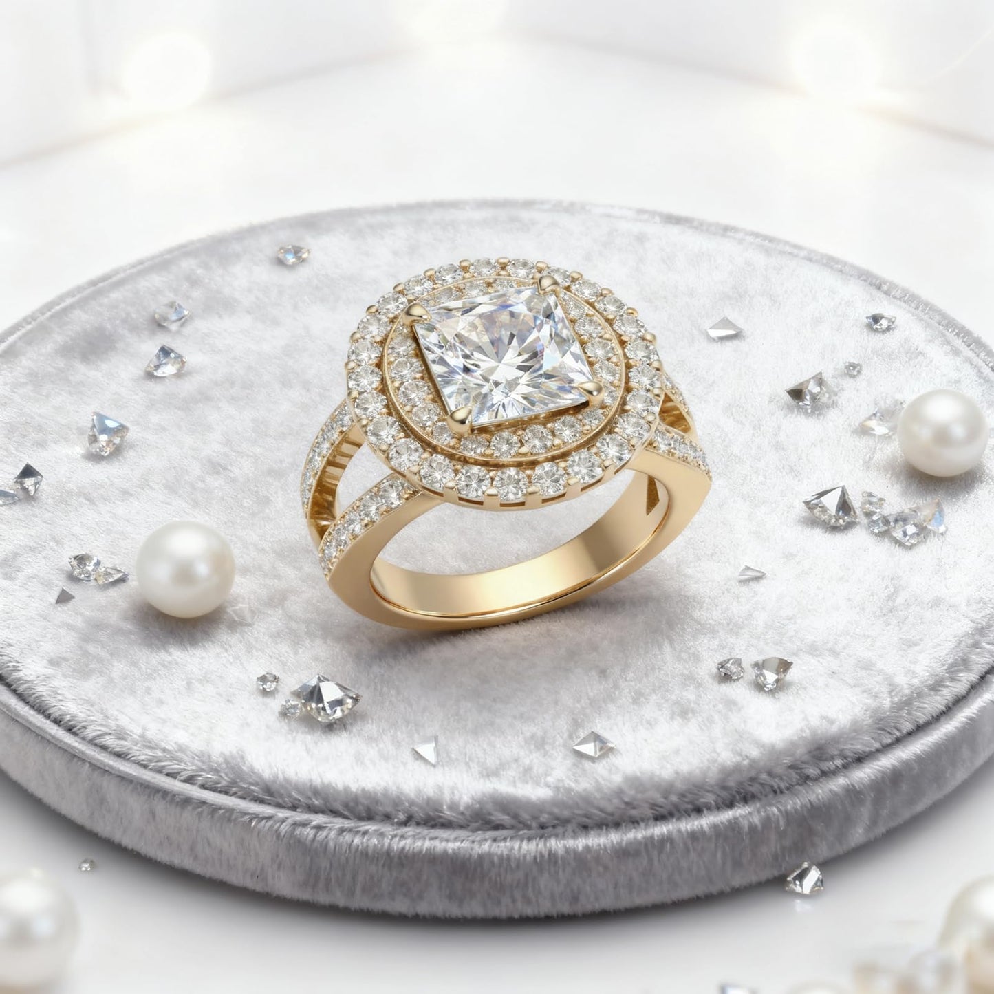 Personalized Princess Cut Moissanite Engagement Ring for Women – 10K/14K/18K Gold Custom Promise, Wedding & Anniversary Ring with Luxury Gift Box