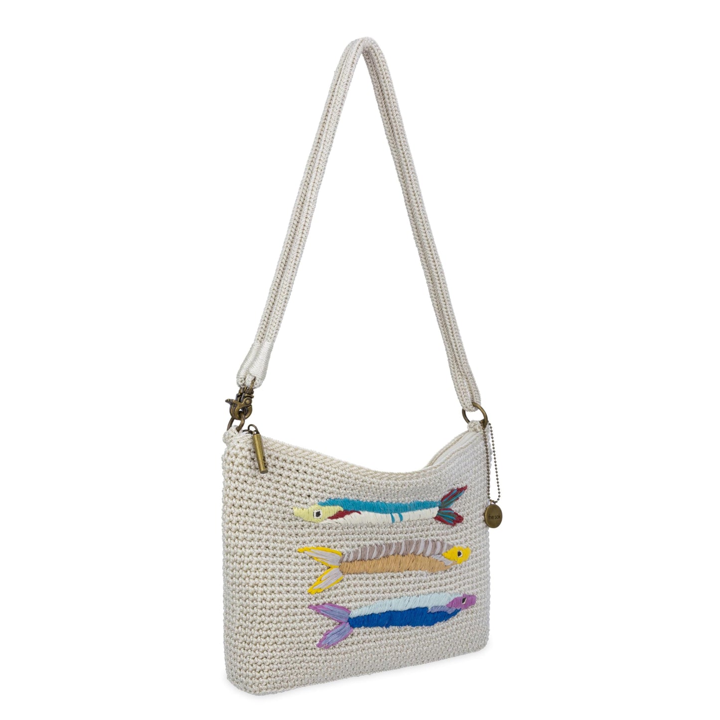The Sak Lumi Convertible Crossbody Purse - Women's Handbag for Everyday & Travel, 3-in-1 Small Crossbody in Crochet & Leather