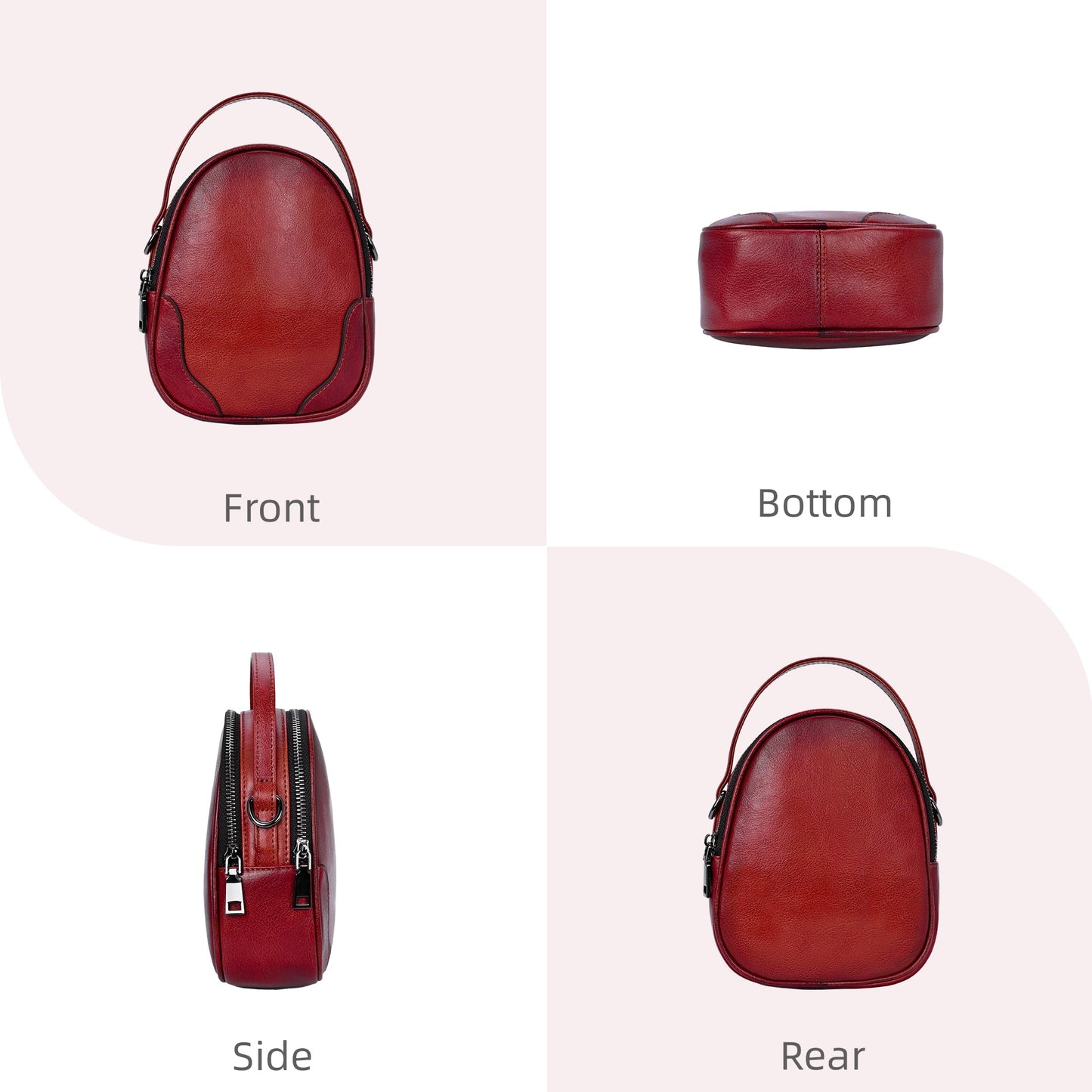 Iswee Small Crossbody Bag for Women Small Leather Shoulder Purse Phone Bag | Designer Satchel Handbags Ladies Pocketbooks with 2 Adjustable Strap 3-Way Carry Multi-pocket Organizer Mini Bag