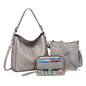 Purses for Women 3PCS, Crossbody Bags Set Large Leather Purse Shoulder Handbags with Wallet Adjustable Straps for Ladies Tote