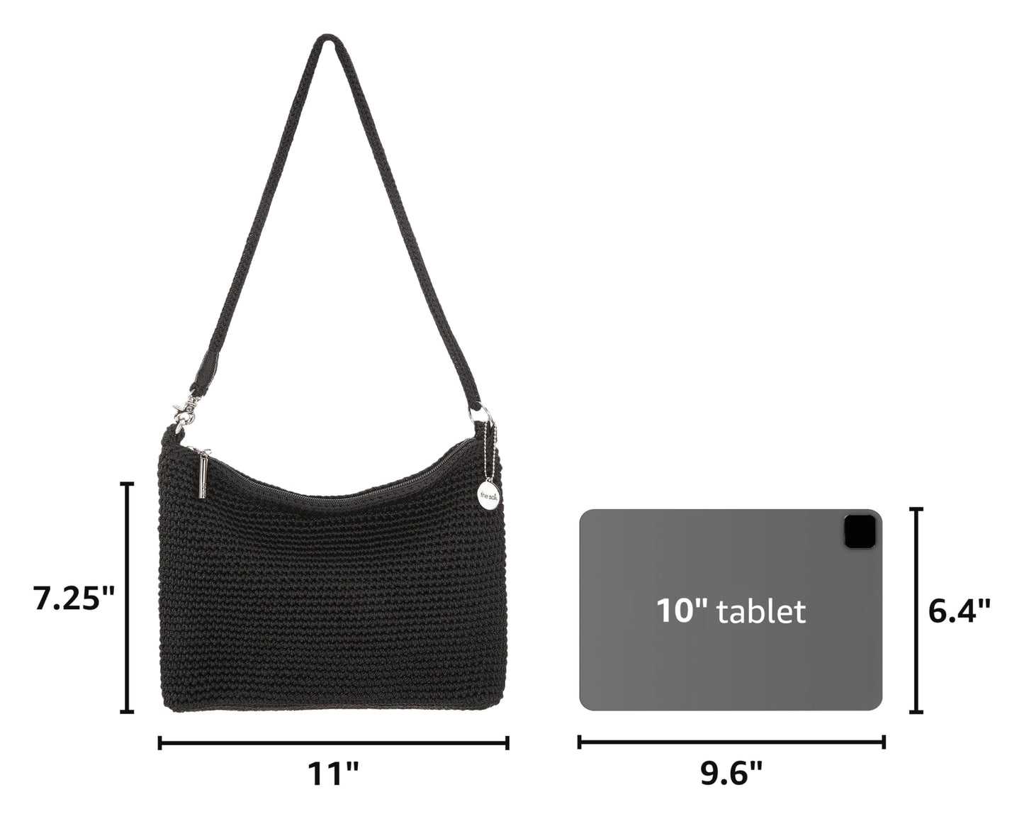 The Sak Lumi Convertible Crossbody Purse - Women's Handbag for Everyday & Travel, 3-in-1 Small Crossbody in Crochet & Leather