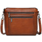 COOLCY Genuine Leather Crossbody Bags for Women Purses and Handbags for Ladies with Multiple Pockets Shoulder Satchel Bag