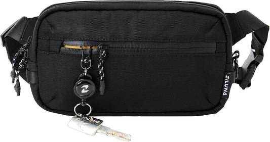 2L Sling Bag for Men & Women - Anti-Theft RFID Blocking Fanny Pack with Lockable Zippers, Water Resistant Lightweight Crossbody Bag for Travel Hiking Running Gym Walking Daily Use(Black)