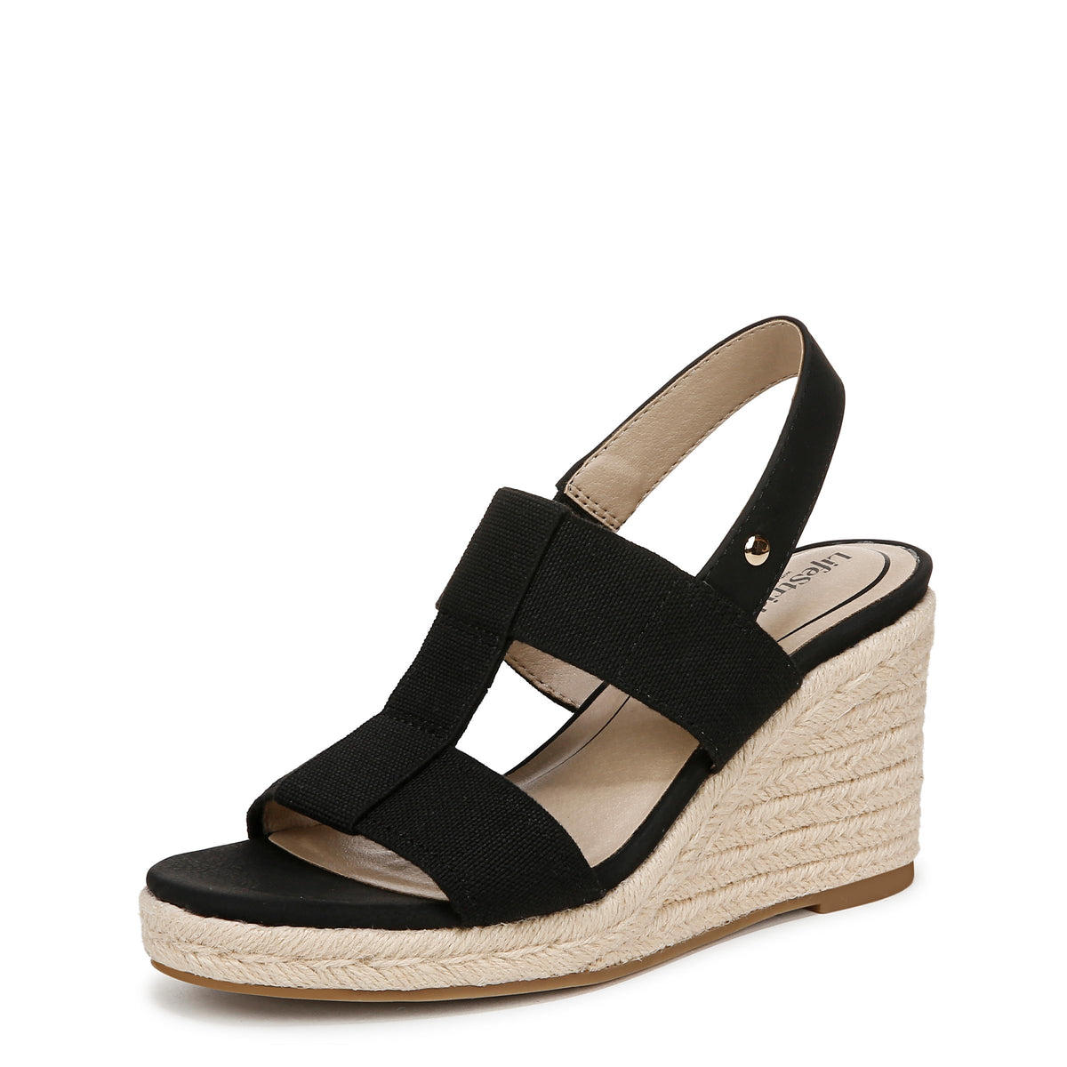 LifeStride LifeStride Womens Tallulah Espadrille Wedge Sandal Platino Gold 7 MLifeStride Womens Tallulah Espadrille Wedge Sandal Platino Gold 7 M open box