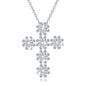 Dainty Gold Necklace for Women, 18K Real Gold Plated Necklace, White Gold Cross Silver Necklace, Cubic Zirconia Necklace, Birthday Gifts for Women Jewelry