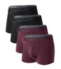 DAVID ARCHY Men's Underwear Modal Boxer Briefs Trunks Multi-Pack | Dual Pouch with Fly, Ultra Soft Second Skin Feel, Breathable Stretch Spandex, Anti Chafing, Daily Lounging Work Travel
