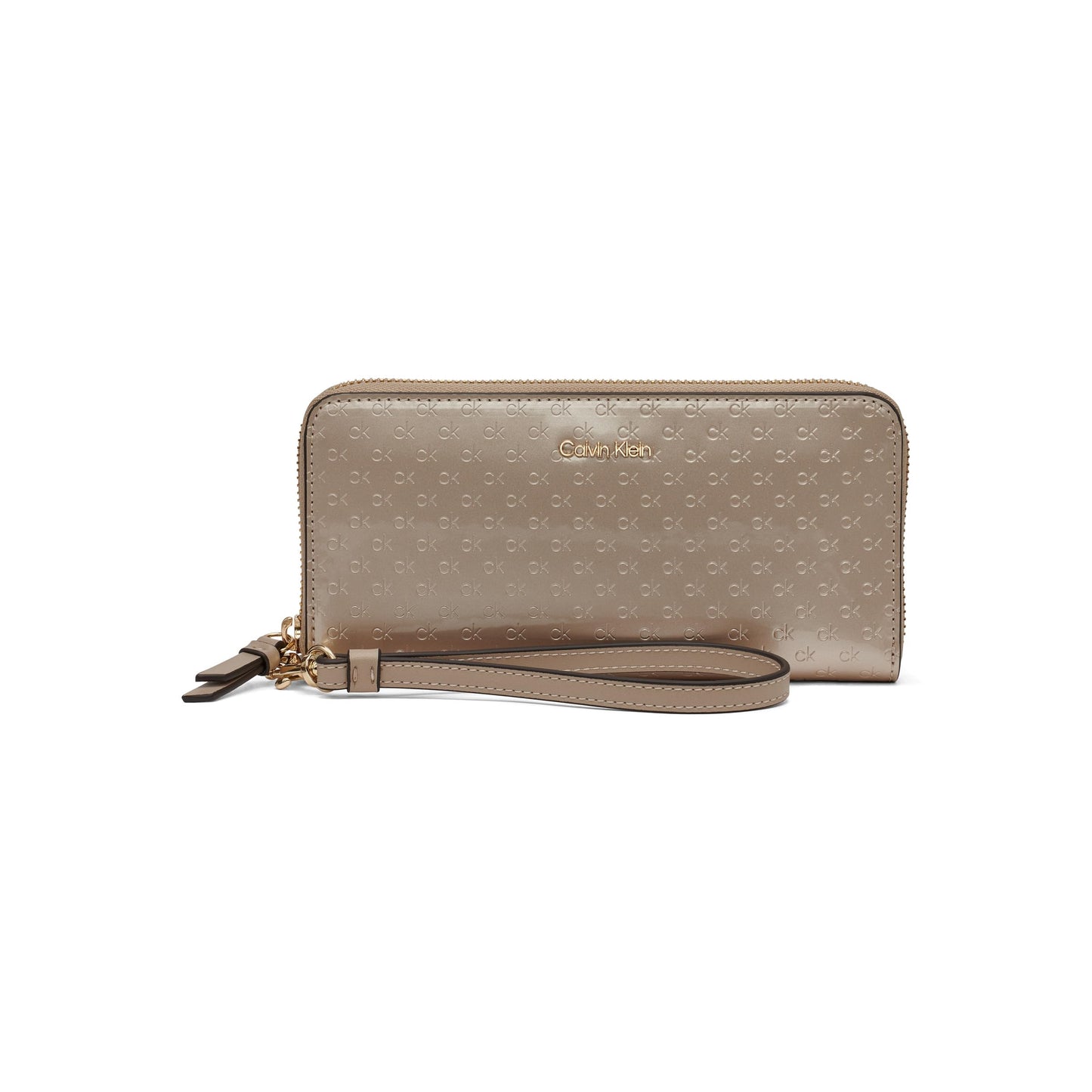 Calvin Klein Women's Key Item Saffiano Continental Zip Around Wallet With Wristlet Strap