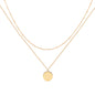 MEVECCO Layered Heart Necklace Pendant Handmade 18k Gold Plated Dainty Gold Choker Arrow Bar Layering Long Necklace for Women