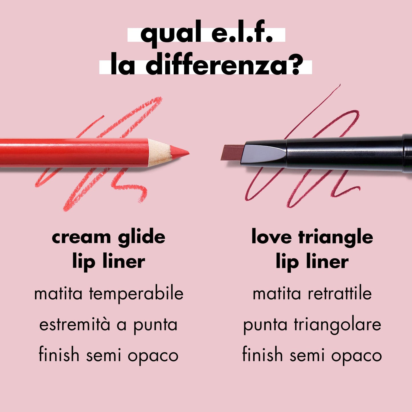 e.l.f. Cream Glide Lip Liner, Highly-Pigmented Pencil For Shaping & Sculpting Lips, Semi-Matte Finish, Vegan & Cruelty-Free