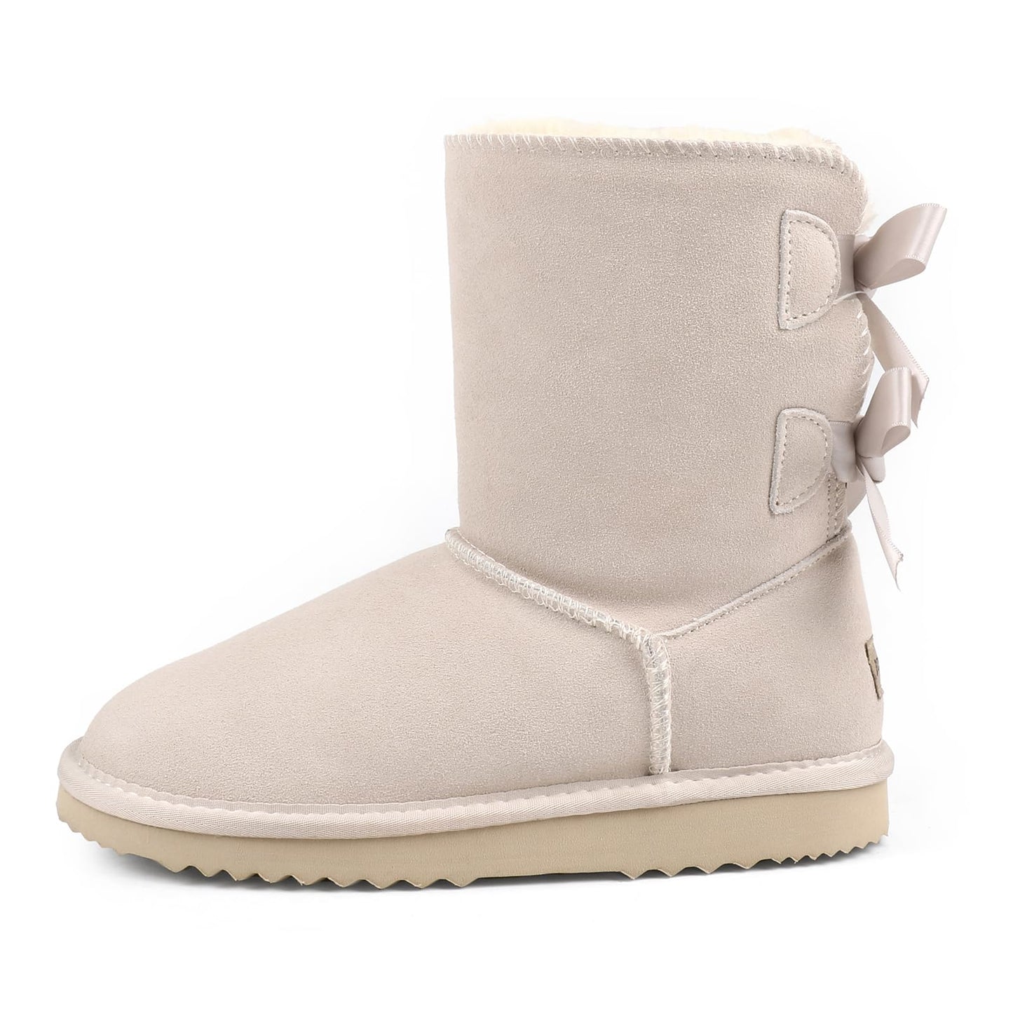 JOY IN LOVE Women's Snow Boots for Winter Mid-Calf high Back Bows