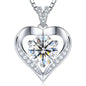 Gorgeous Moissanite Necklaces for Women - Sterling Silver 1-3CT D Color Moissanite Pendant Necklace, Mother Day Birthday Gifts for Mom Wife Girlfriend Daughter, Wedding Anniversary Christmas Jewelry Gift