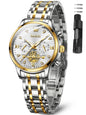 OLEVS Watch Women Silver Watches for Women Luxury for Small Wrists Dress Stainless Steel Women's Wrist Watches Easy to Read Reloj para Mujer Black/Blue/Gold/Green/Pink/Purple