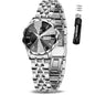 OLEVS Women's Luxury Elegant Watch, Fashion Waterproof Ladies Dress Watch, Stainless Steel Gold Silver Watches for Women, Small Wrist with Day Date, Ideal for Gift Daily Wear