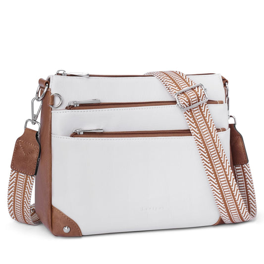 Crossbody Bags for Women Rfid Travel Crossbody Purses Leather Handbags Medium Shoulder bag with Adjustable Strap