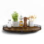 AMH Lazy Susan Wooden Organizer for Table Top
