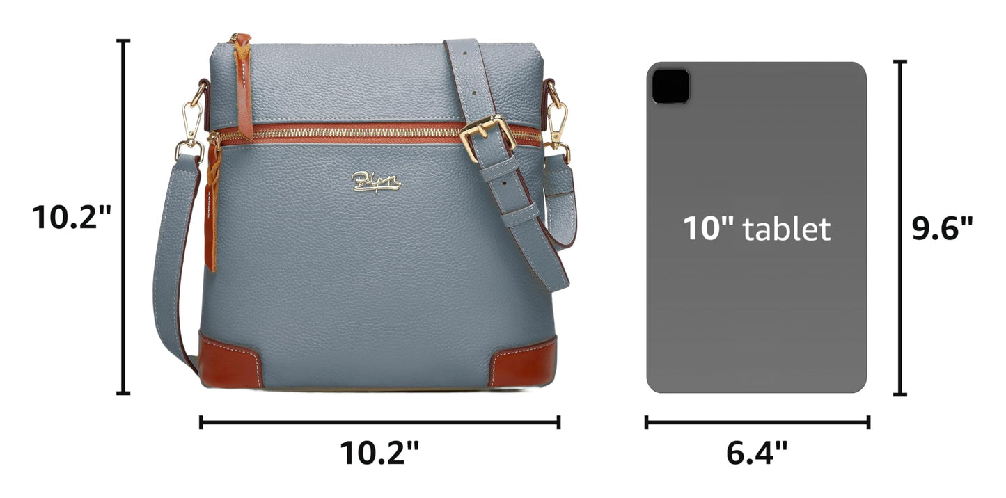 BOYATU Leather Crossbody Bag for Women: Designer Shoulder Purse for Travel - Trendy Genuine Leather Handbag for Everyday