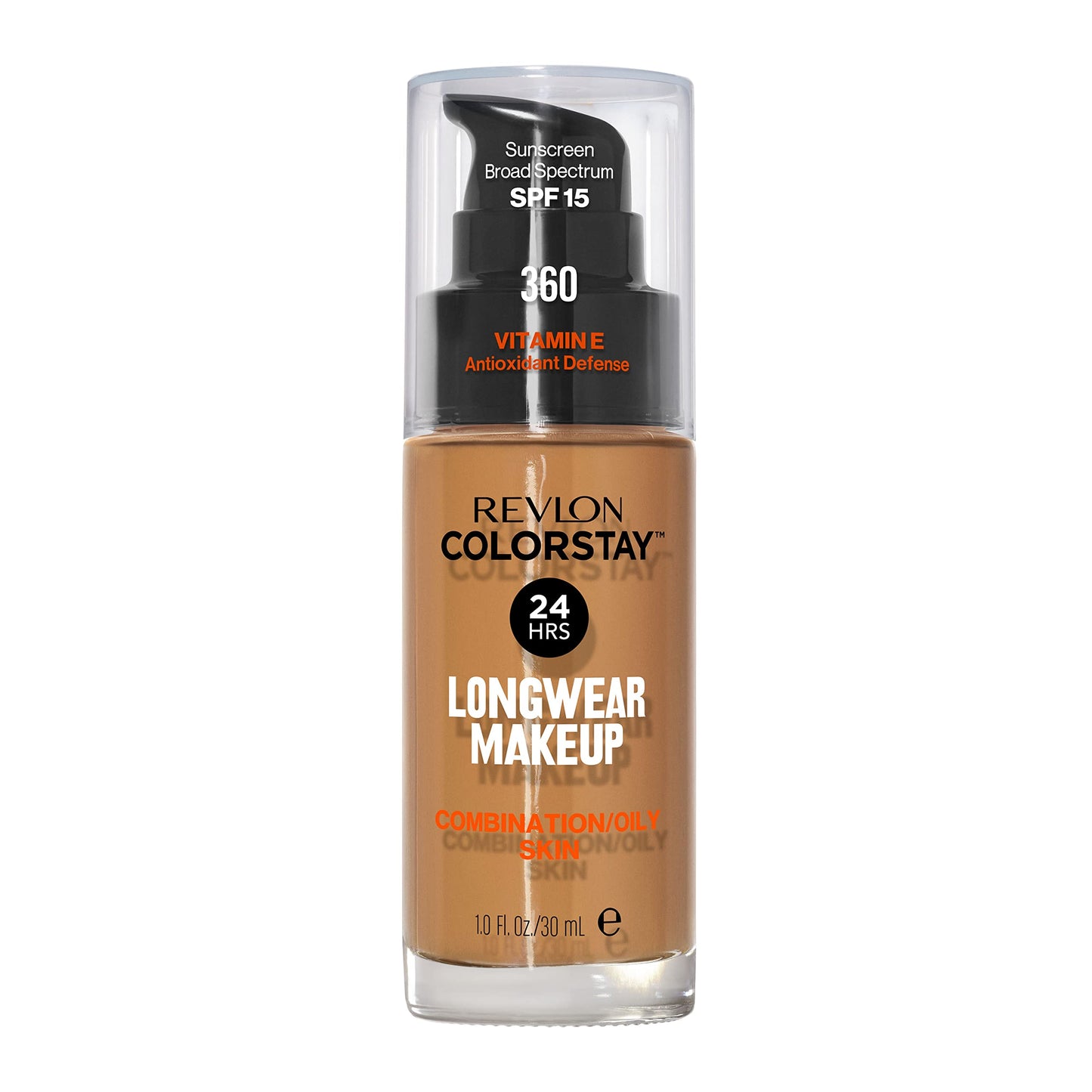 Revlon Liquid Foundation, ColorStay Face Makeup for Combination & Oily Skin, SPF 15, Medium-Full Coverage with Matte Finish, 180 Sand Beige, 1 Fl Oz