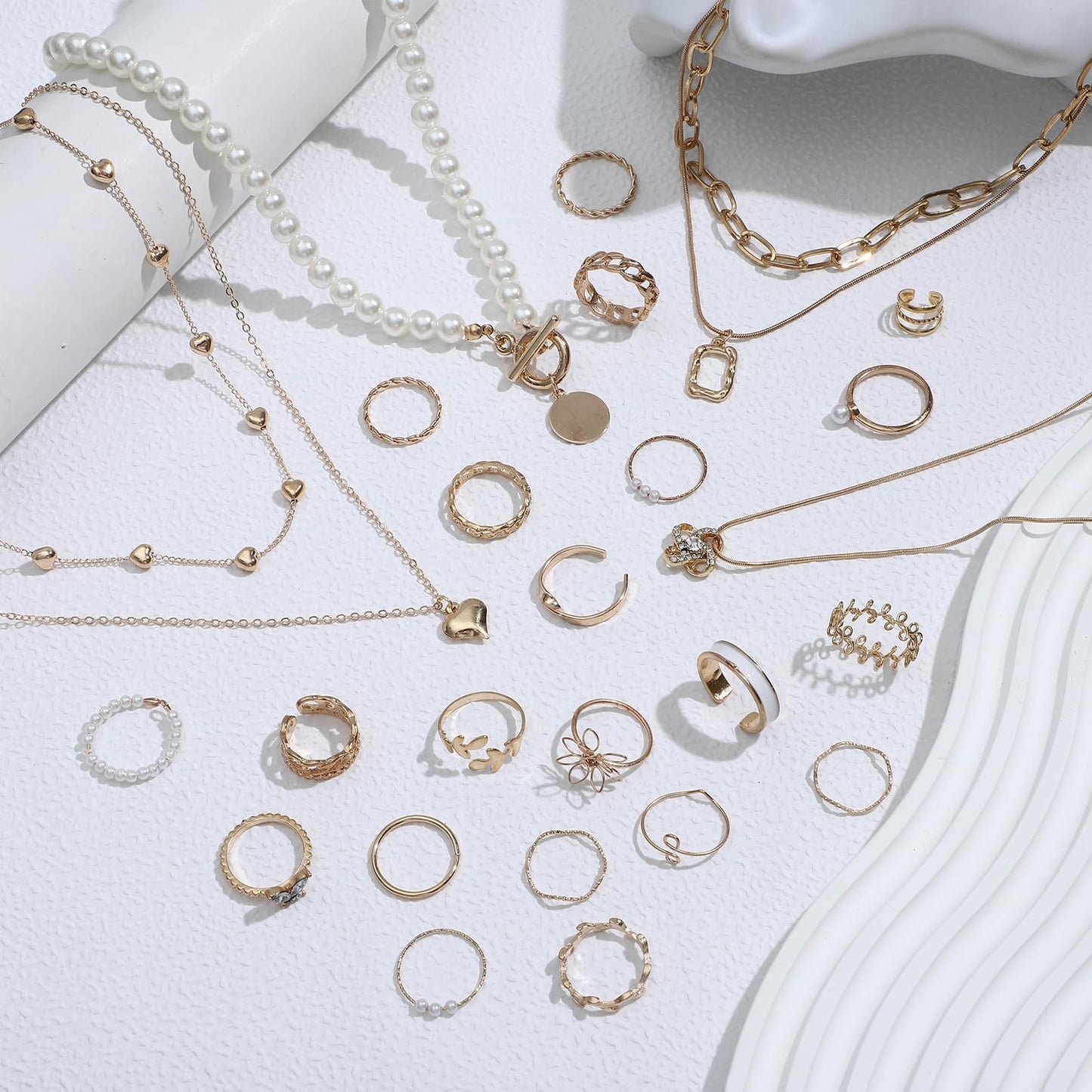 69-Piece Gold Jewelry Set for Women | Necklaces, Bracelets & Earrings