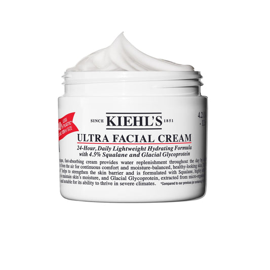 Kiehl's Ultra Facial Cream, with 4.5% Squalane to Strengthen Skin's Moisture Barrier, Skin Feels Softer and Smoother, Long-Lasting Hydration, Easy and Fast-Absorbing, Suitable for All Skin Types