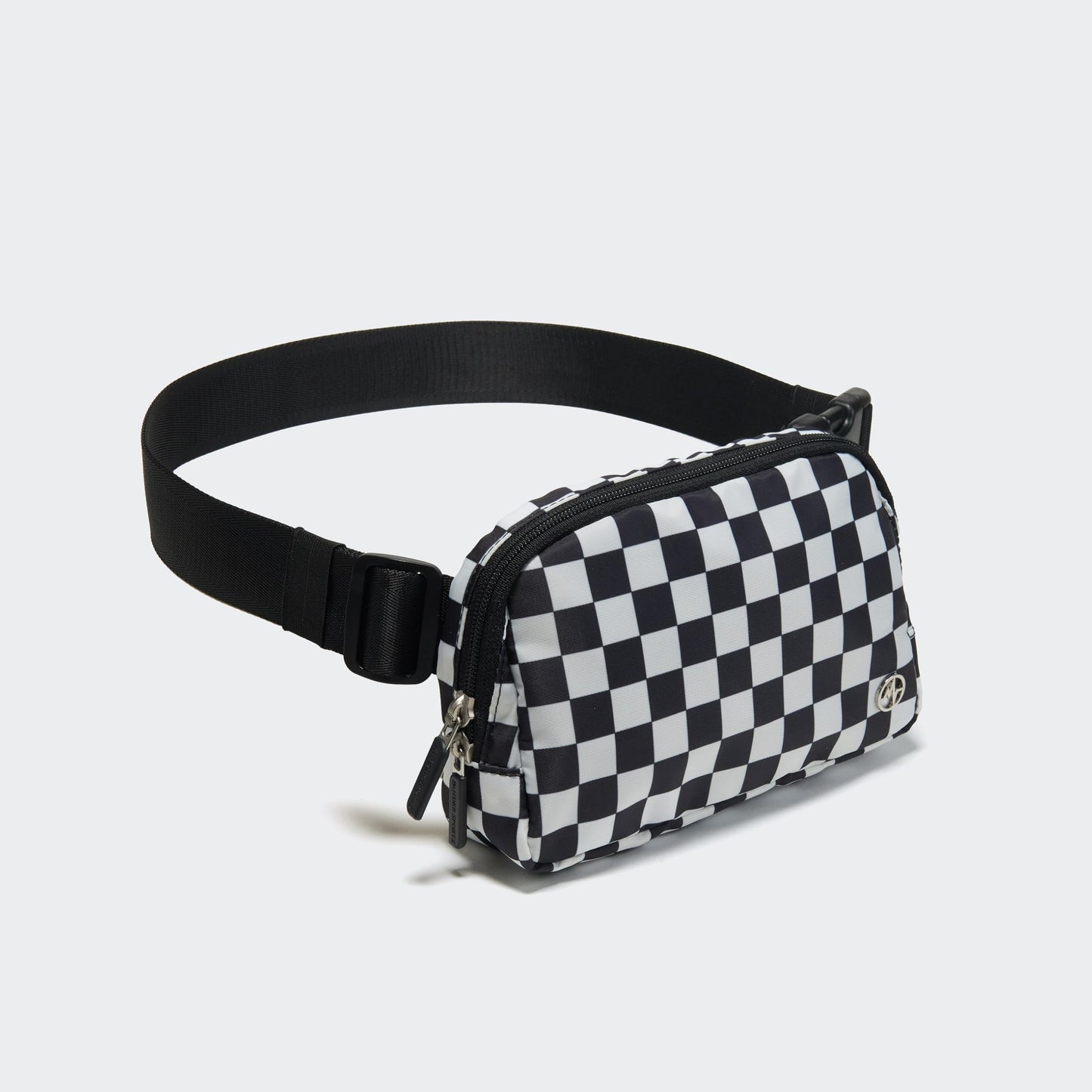Pander Two Way Zipper Fanny Pack Nylon Everywhere Belt Bag for Women, Water Repellent Waist Packs, Crossbody Bags with Adjustable Strap (Black).