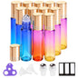PrettyCare 4 Pack Amber Glass Oil Roller Bottles for Essential Oils 10ml, Roll On Bottles with Stainless Steel Roller Ball Leak-Proof Perfume Travel Refillable Bottle Empty, Beauty & Personal Care
