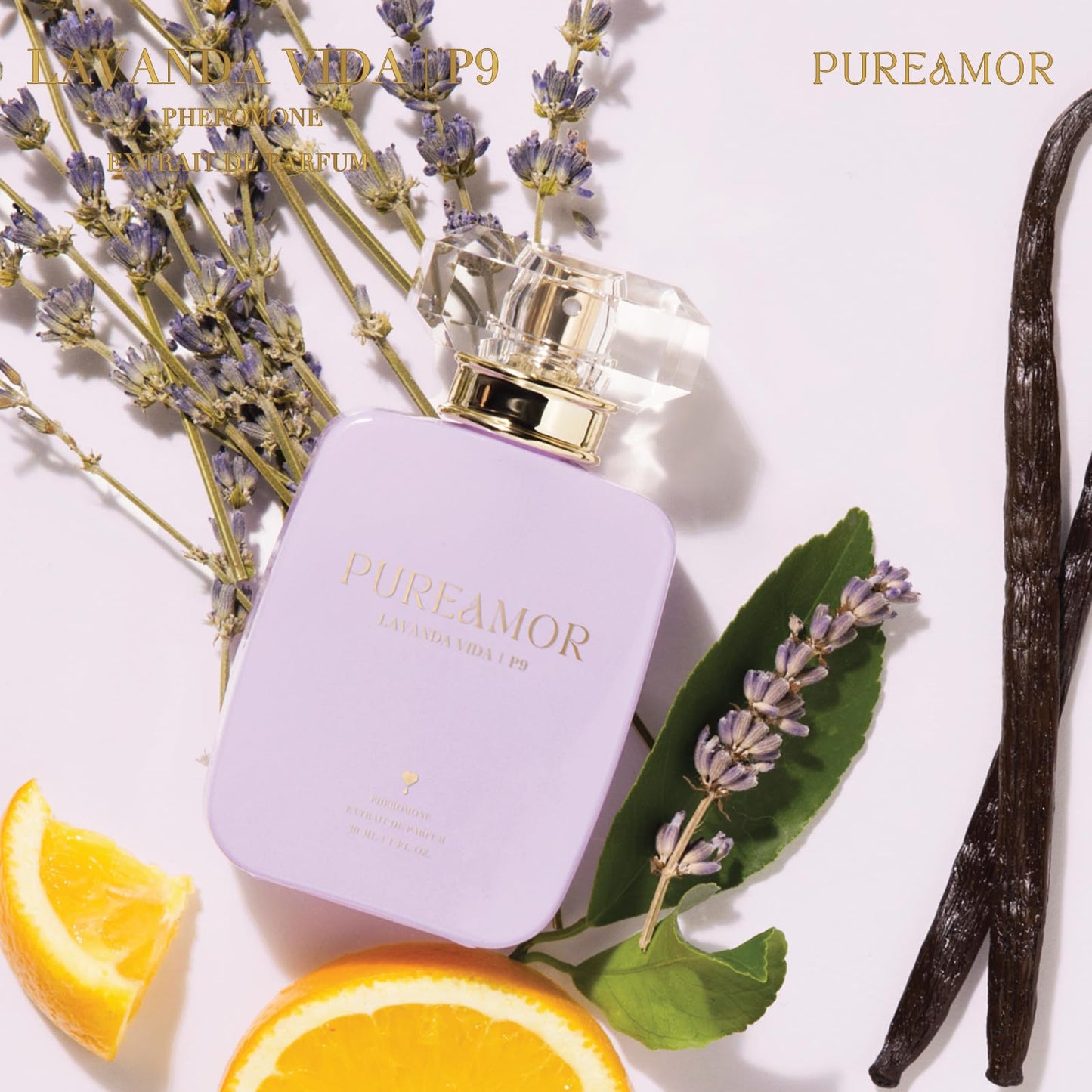 PUREAMOR Pheromone Perfume for Women, Moonlight Mellow Extrait de Parfum - Long Lasting Sweet Floral Gourmand Scent, 30% High Concentration, Full Size Fragrance Spray, 1.0 oz / 30 ml