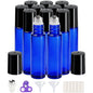 PrettyCare 4 Pack Amber Glass Oil Roller Bottles for Essential Oils 10ml, Roll On Bottles with Stainless Steel Roller Ball Leak-Proof Perfume Travel Refillable Bottle Empty, Beauty & Personal Care