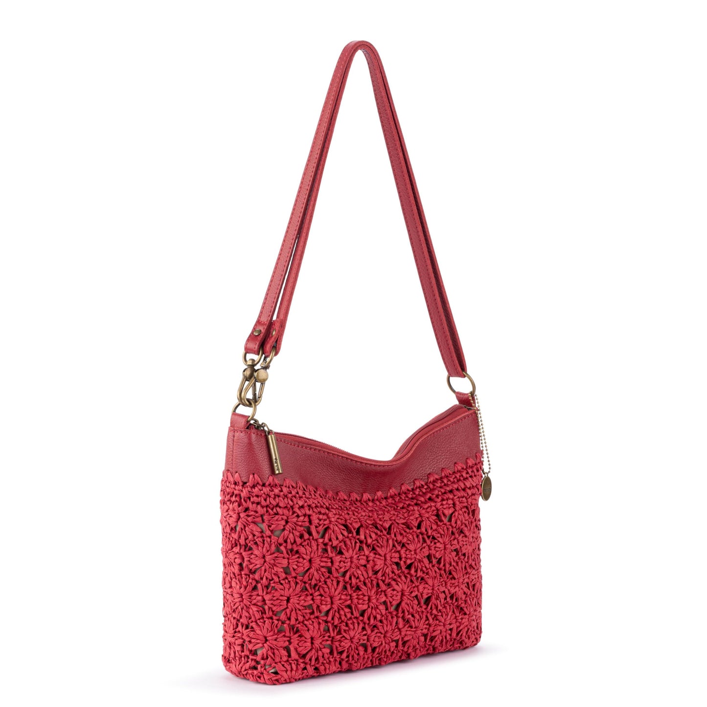 The Sak Lumi Convertible Crossbody Purse - Women's Handbag for Everyday & Travel, 3-in-1 Small Crossbody in Crochet & Leather