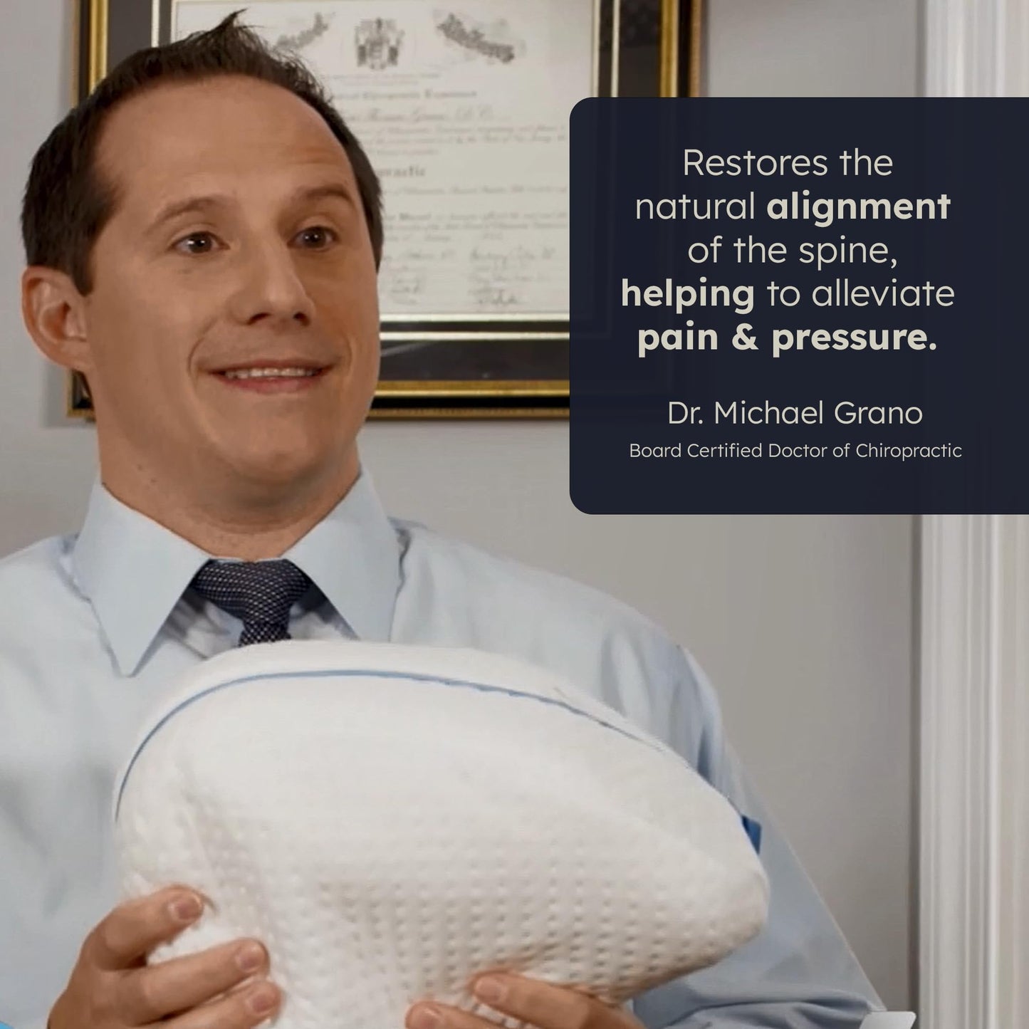 Contour Legacy Cool Leg & Knee Foam Support Pillow for Side Sleepers Soothing Relief for Back, Hips, Knees, Joints, Nerves & Muscles