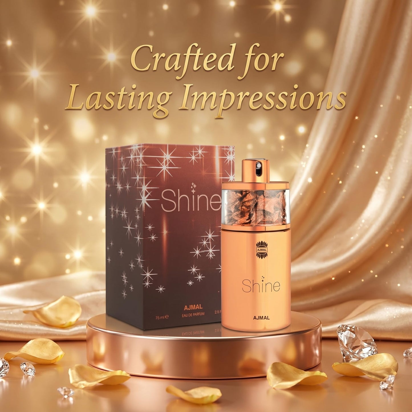 Ajmal Aurum Eau de Parfum 2.5 oz (75 ml) for Women | Fresh, Fruity & Floral Oriental Perfume with Amber, Musk & Vanilla | Long-Lasting Luxury Scent from Dubai