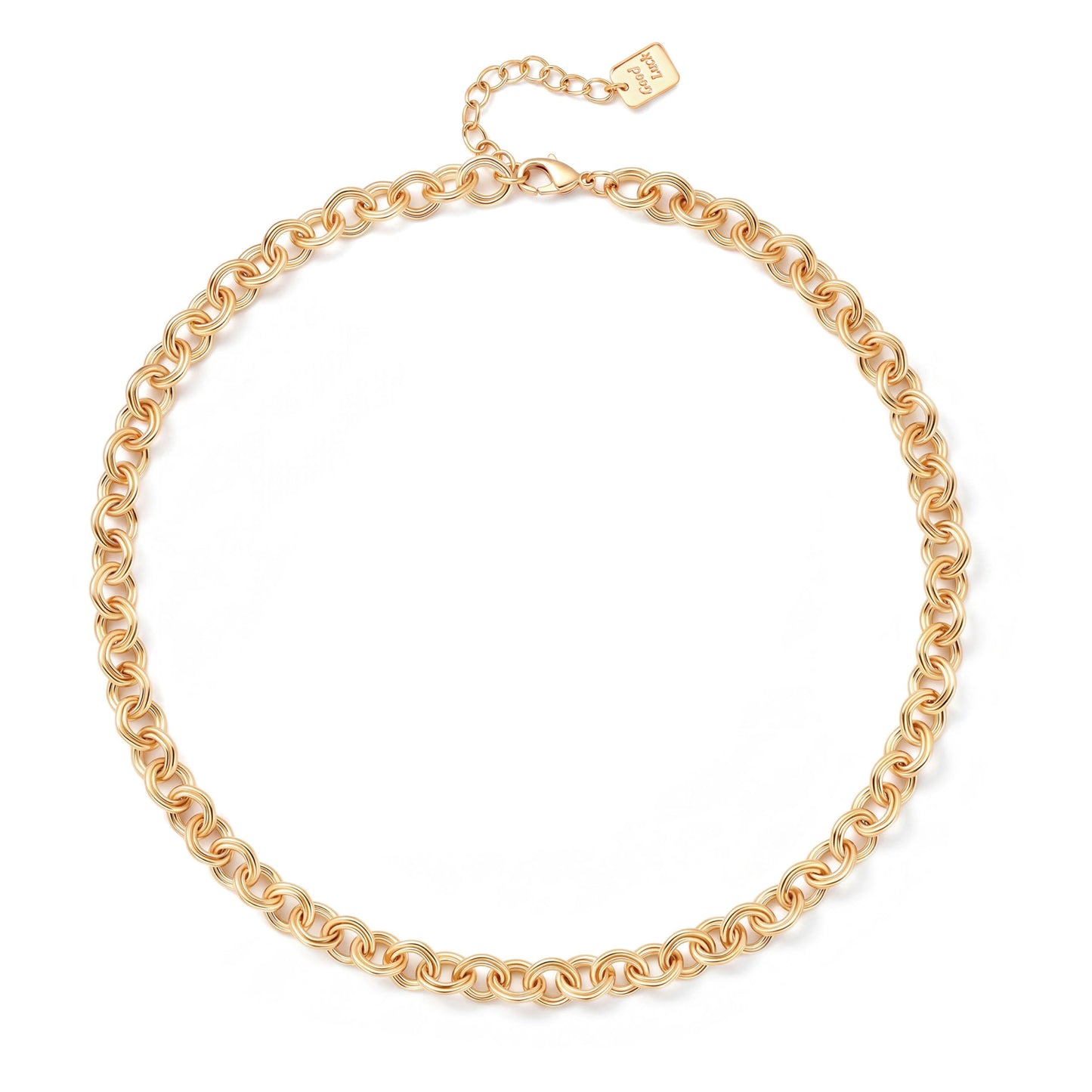 Aobei Pearl 18K Gold Plated Paperclip Chain Choker Satellite Chain Freshwater Cultured Biwa Pearl Pendant Necklace Dainty Turquoise Jewelry for Women