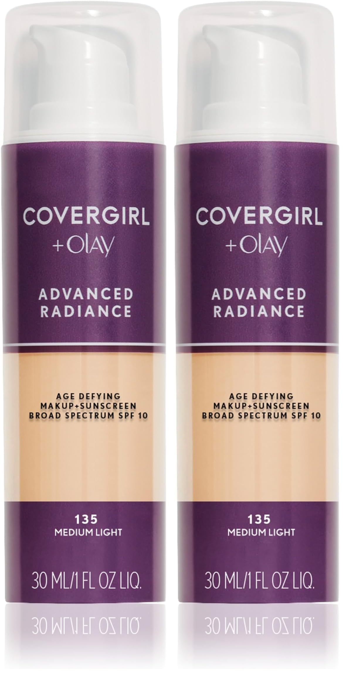COVERGIRL Advanced Radiance Age-Defying Foundation Makeup, Classic Beige, 1 oz (Packaging May Vary)