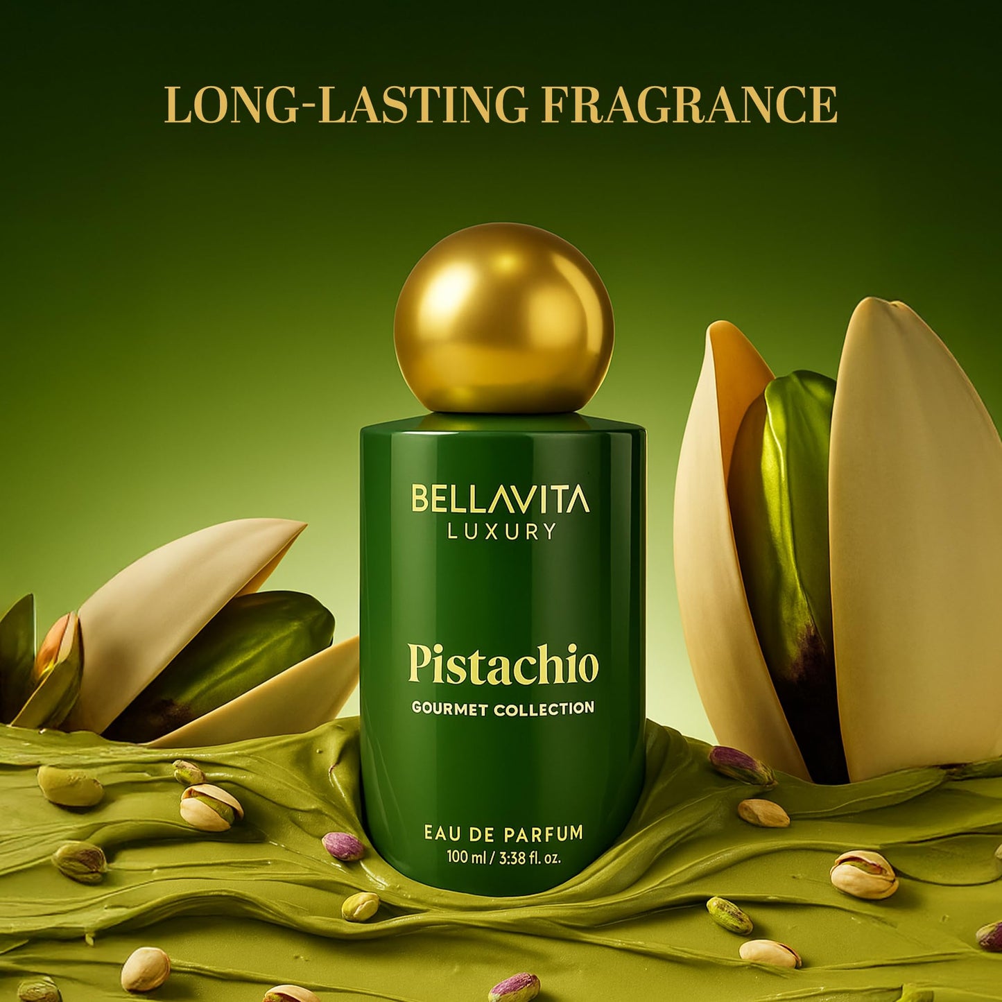 Bellavita Luxury Vanilla Eau de Parfum | 100 ml (3.4 fl.oz.) | Perfume for Men and Women | Gourmet, Coconut, Vanilla and White Musk Notes | Long Lasting Unisex Fragrance
